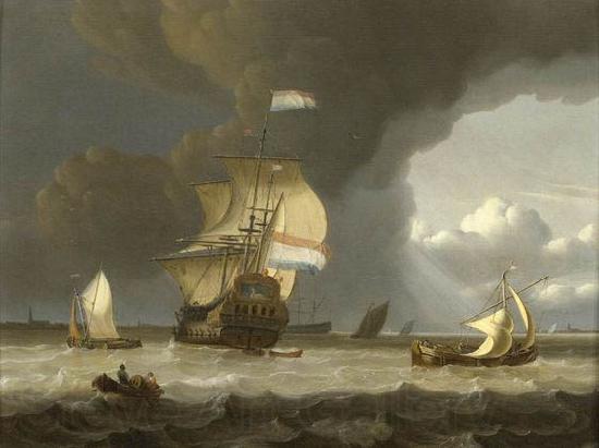 unknow artist Ships at the mouth of the Schelde Germany oil painting art